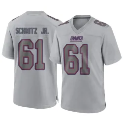 Men's John Michael Schmitz Jr. New York Giants No.61 Game Atmosphere Fashion Jersey - Gray