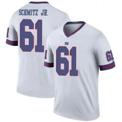 Men's John Michael Schmitz Jr. New York Giants No.61 Legend Color Rush Jersey - White