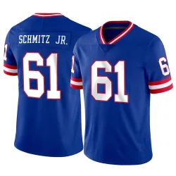 Men's John Michael Schmitz Jr. New York Giants No.61 Limited Classic Vapor Jersey