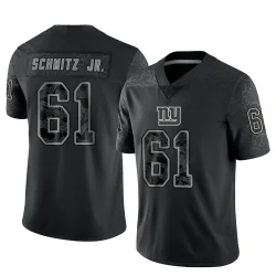 Men's John Michael Schmitz Jr. New York Giants No.61 Limited Reflective Jersey - Black