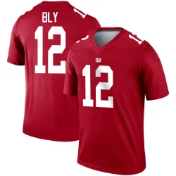 Men's Jordan Bly New York Giants No.12 Legend Inverted Jersey - Red