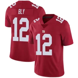 Men's Jordan Bly New York Giants No.12 Limited Alternate Vapor Untouchable Jersey - Red