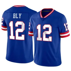 Men's Jordan Bly New York Giants No.12 Limited Classic Vapor Jersey