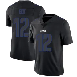 Men's Jordan Bly New York Giants No.12 Limited Jersey - Black Impact