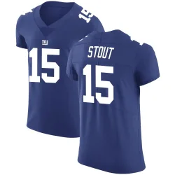 Men's Jordan Stout New York Giants No.15 Elite Team Color Vapor Untouchable Jersey - Royal