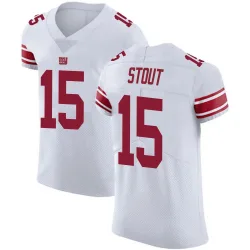 Men's Jordan Stout New York Giants No.15 Elite Vapor Untouchable Jersey - White