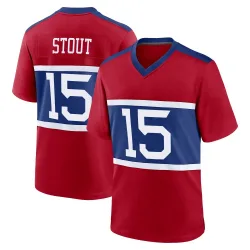 Men's Jordan Stout New York Giants No.15 Game Century Alternate Jersey - Red