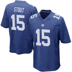 Men's Jordan Stout New York Giants No.15 Game Team Color Jersey - Royal