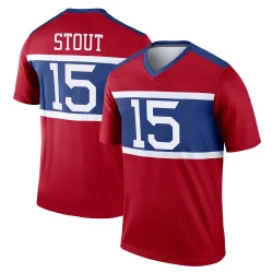 Men's Jordan Stout New York Giants No.15 Legend Century Alternate Jersey - Red