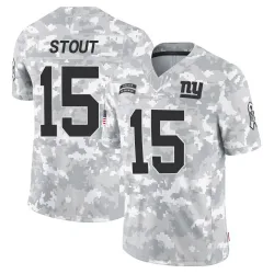 Men's Jordan Stout New York Giants No.15 Limited 2024 Salute to Service Jersey - Arctic Camo