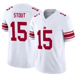 Men's Jordan Stout New York Giants No.15 Limited Vapor F.U.S.E. Jersey - White