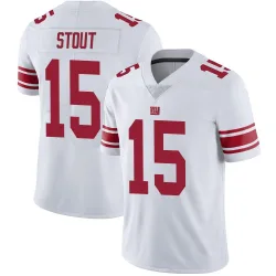 Men's Jordan Stout New York Giants No.15 Limited Vapor Untouchable Jersey - White