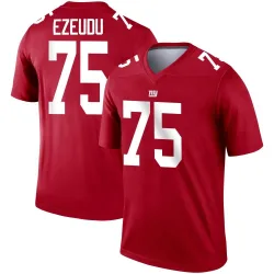 Men's Joshua Ezeudu New York Giants No.75 Legend Inverted Jersey - Red