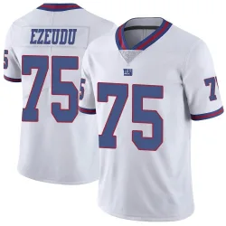 Men's Joshua Ezeudu New York Giants No.75 Limited Color Rush Jersey - White