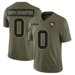 Men's JuJu Smith-Schuster New York Giants No.0 Limited 2025 Salute to Service Jersey - Olive