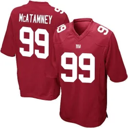 Men's Jude McAtamney New York Giants No.99 Game Alternate Jersey - Red