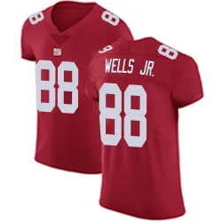 Men's Juice Wells Jr. New York Giants No.88 Elite Alternate Vapor Untouchable Jersey - Red