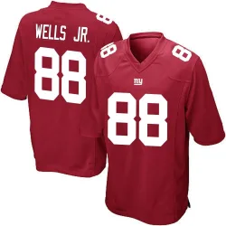 Men's Juice Wells Jr. New York Giants No.88 Game Alternate Jersey - Red