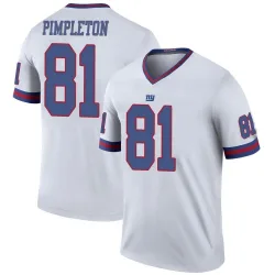 Men's Kalil Pimpleton New York Giants No.81 Legend Color Rush Jersey - White