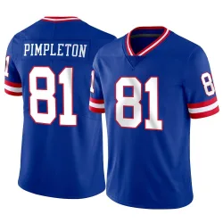 Men's Kalil Pimpleton New York Giants No.81 Limited Classic Vapor Jersey