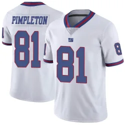 Men's Kalil Pimpleton New York Giants No.81 Limited Color Rush Jersey - White