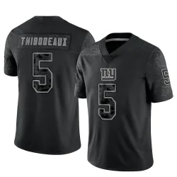 Men's Kayvon Thibodeaux New York Giants No.5 Limited Reflective Jersey - Black