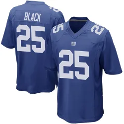 Men's Korie Black New York Giants No.25 Game Team Color Jersey - Royal