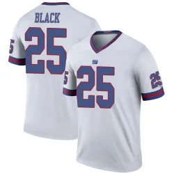 Men's Korie Black New York Giants No.25 Legend Color Rush Jersey - White