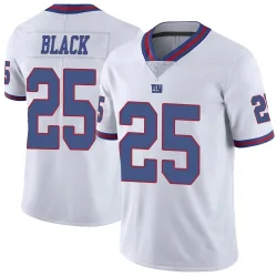 Men's Korie Black New York Giants No.25 Limited Color Rush Jersey - White