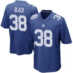 Men's Korie Black New York Giants No.38 Game Team Color Jersey - Royal
