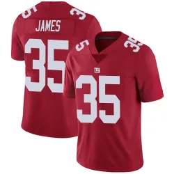 Men's LaMareon James New York Giants No.35 Limited Alternate Vapor Untouchable Jersey - Red