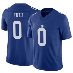 Men's Leki Fotu New York Giants No.0 Limited Vapor F.U.S.E. Jersey - Royal