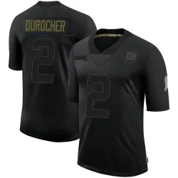 Men's Leo Durocher New York Giants No.2 Limited 2020 Salute To Service Retired Jersey - Black