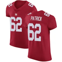 Men's Lucas Patrick New York Giants No.62 Elite Alternate Vapor Untouchable Jersey - Red