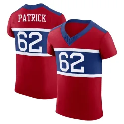 Men's Lucas Patrick New York Giants No.62 Elite Century Alternate Vapor F.U.S.E. Jersey - Red