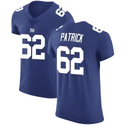 Men's Lucas Patrick New York Giants No.62 Elite Team Color Vapor Untouchable Jersey - Royal