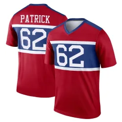 Men's Lucas Patrick New York Giants No.62 Legend Century Alternate Jersey - Red