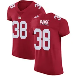 Men's Makari Paige New York Giants No.38 Elite Alternate Vapor Untouchable Jersey - Red