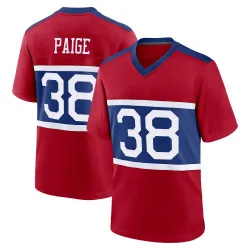 Men's Makari Paige New York Giants No.38 Game Century Alternate Jersey - Red