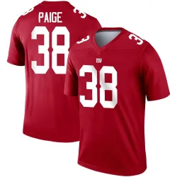 Men's Makari Paige New York Giants No.38 Legend Inverted Jersey - Red