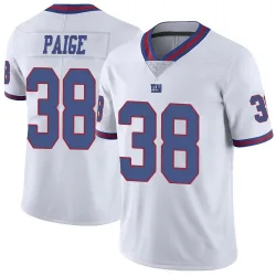 Men's Makari Paige New York Giants No.38 Limited Color Rush Jersey - White