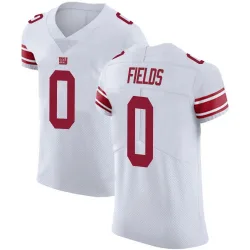 Men's Malachi Fields New York Giants No.0 Elite Vapor Untouchable Jersey - White