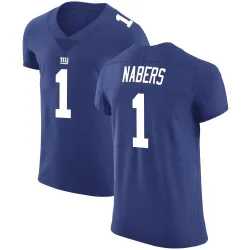 Men's Malik Nabers New York Giants No.1 Elite Team Color Vapor Untouchable Jersey - Royal