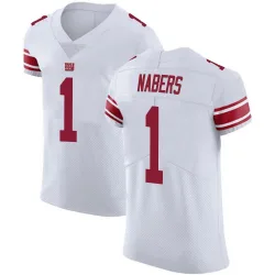 Men's Malik Nabers New York Giants No.1 Elite Vapor Untouchable Jersey - White