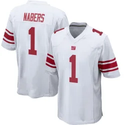 Men's Malik Nabers New York Giants No.1 Game Jersey - White