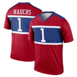 Men's Malik Nabers New York Giants No.1 Legend Century Alternate Jersey - Red