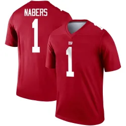 Men's Malik Nabers New York Giants No.1 Legend Inverted Jersey - Red