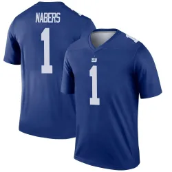 Men's Malik Nabers New York Giants No.1 Legend Jersey - Royal