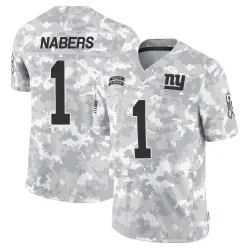 Men's Malik Nabers New York Giants No.1 Limited 2024 Salute to Service Jersey - Arctic Camo