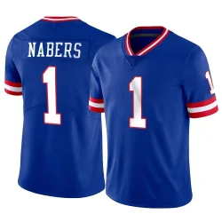 Men's Malik Nabers New York Giants No.1 Limited Classic Vapor Jersey